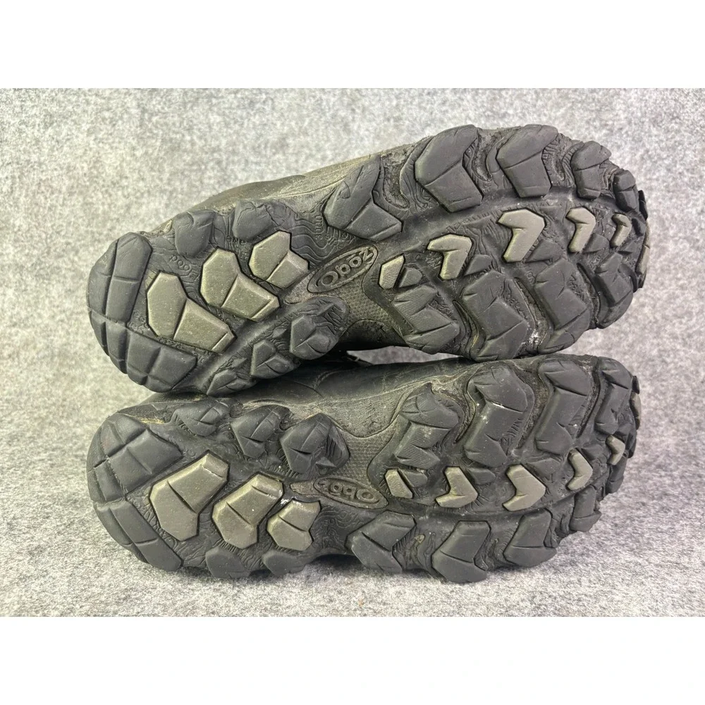 Oboz Bridger Mid B-DRY Hiking Boots Mens 11.5‎ Black Waterproof Leather Trail